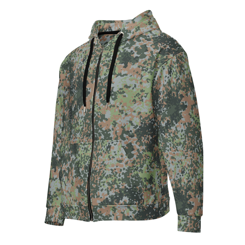 Fractal Mosaic Woodland CAMO Unisex Zip Hoodie