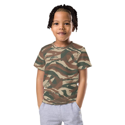 French 47/56 Lizard CAMO Kids crew neck t-shirt - 2T - Crew Neck T-shirt