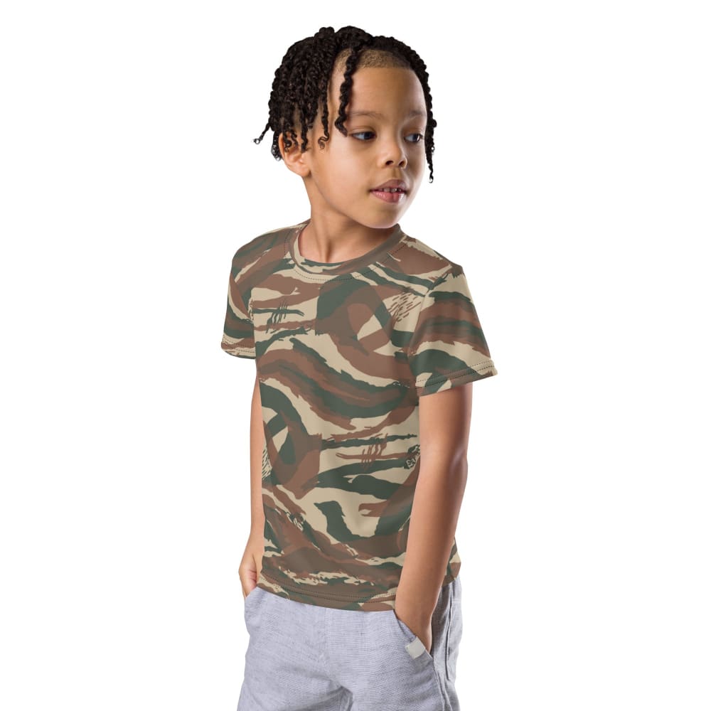 French 47/56 Lizard CAMO Kids crew neck t-shirt - Crew Neck T-shirt