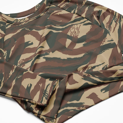 French 47/56 Lizard CAMO long-sleeve crop top - Womens Long-Sleeve Crop Top