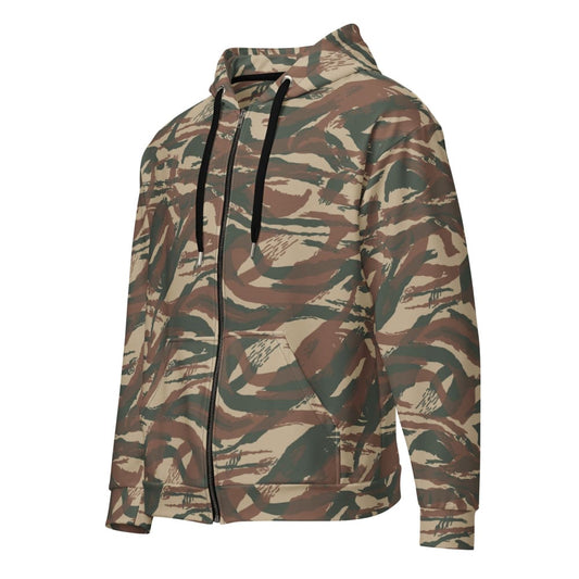 French 47/56 Lizard CAMO Unisex zip hoodie - 2XS - Zip Hoodie