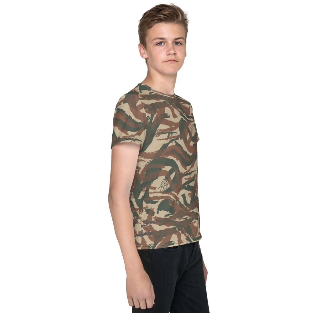 French 47/56 Lizard CAMO Youth crew neck t-shirt - Crew Neck T-shirt