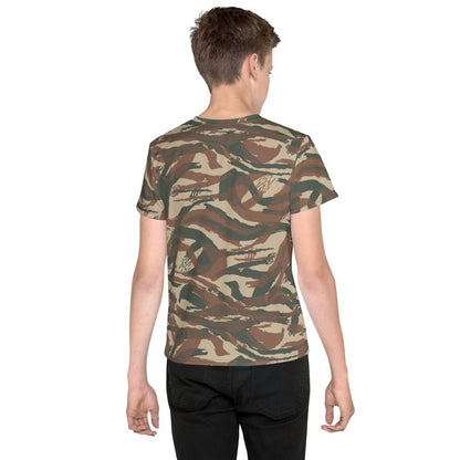 French 47/56 Lizard CAMO Youth crew neck t-shirt - Crew Neck T-shirt