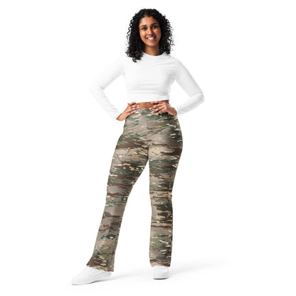 French Bariolage Multi Environnement (BME) CAMO Flare leggings - Womens Leggings