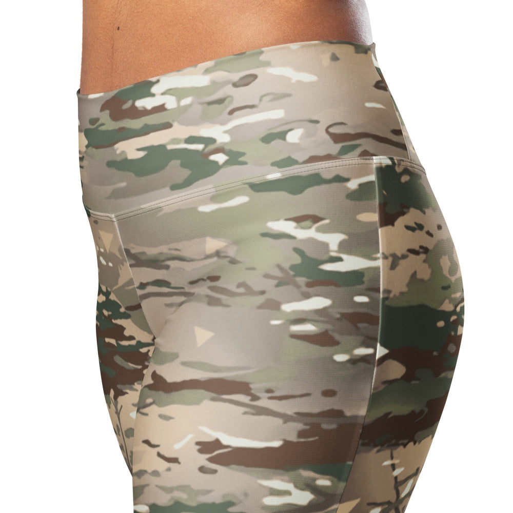 French Bariolage Multi Environnement (BME) CAMO Flare leggings - Womens Leggings