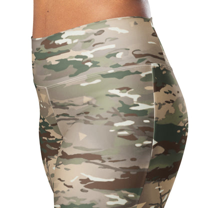 French Bariolage Multi Environnement (BME) CAMO Flare leggings - Womens Leggings