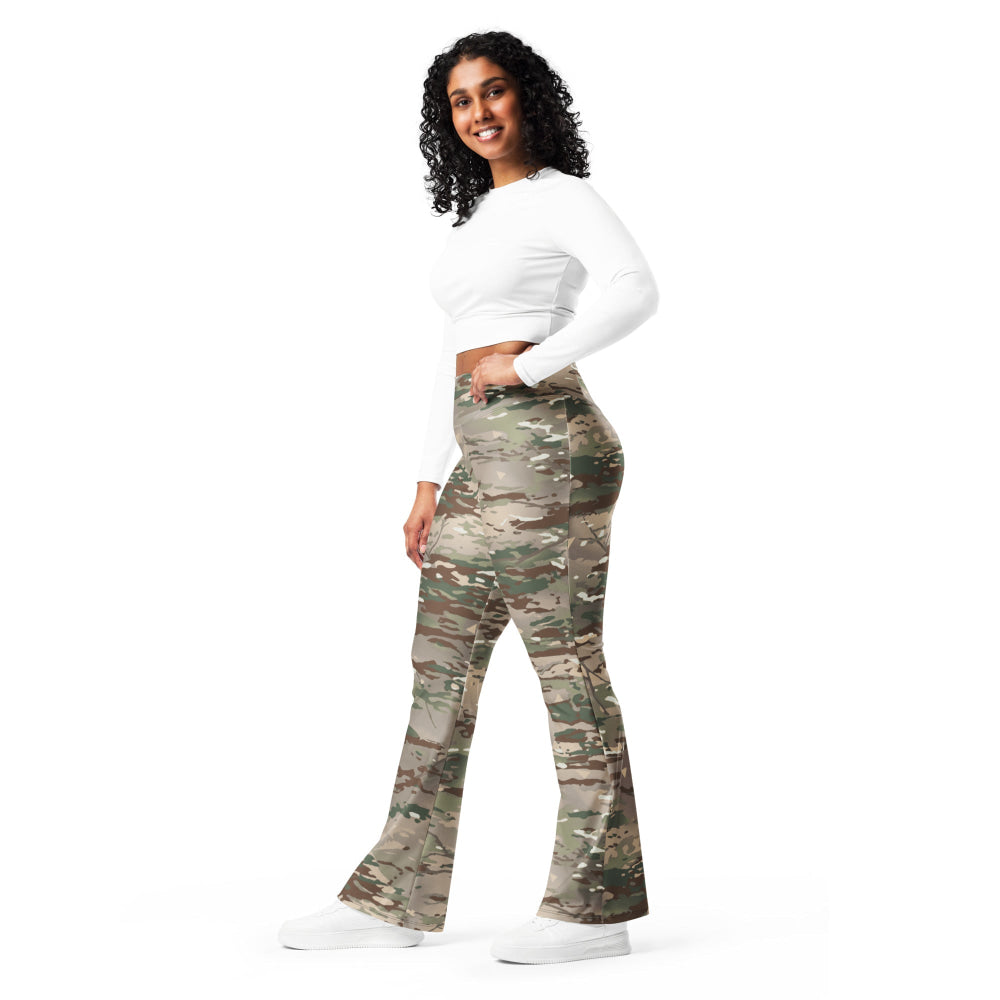 French Bariolage Multi Environnement (BME) CAMO Flare leggings - Womens Leggings