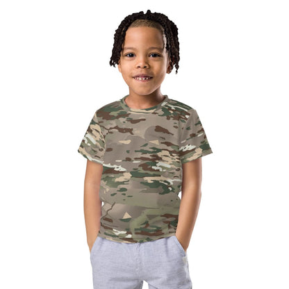 French Bariolage Multi Environnement (BME) CAMO Kids crew neck t-shirt - 2T - Crew Neck T-shirt