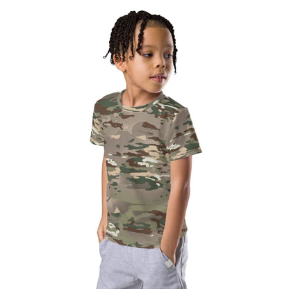 French Bariolage Multi Environnement (BME) CAMO Kids crew neck t-shirt - Crew Neck T-shirt