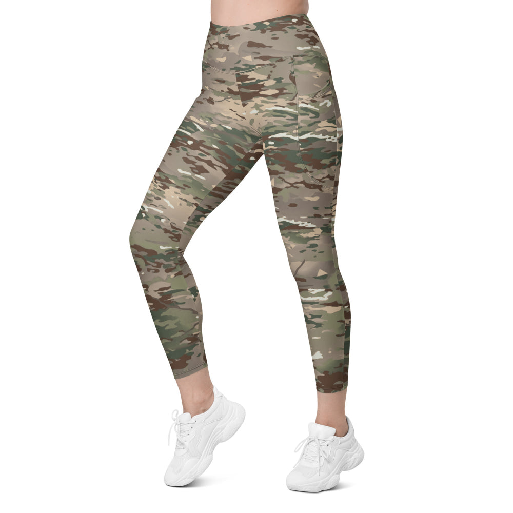 French Bariolage Multi Environnement (BME) CAMO Leggings with pockets - Womens With Pockets