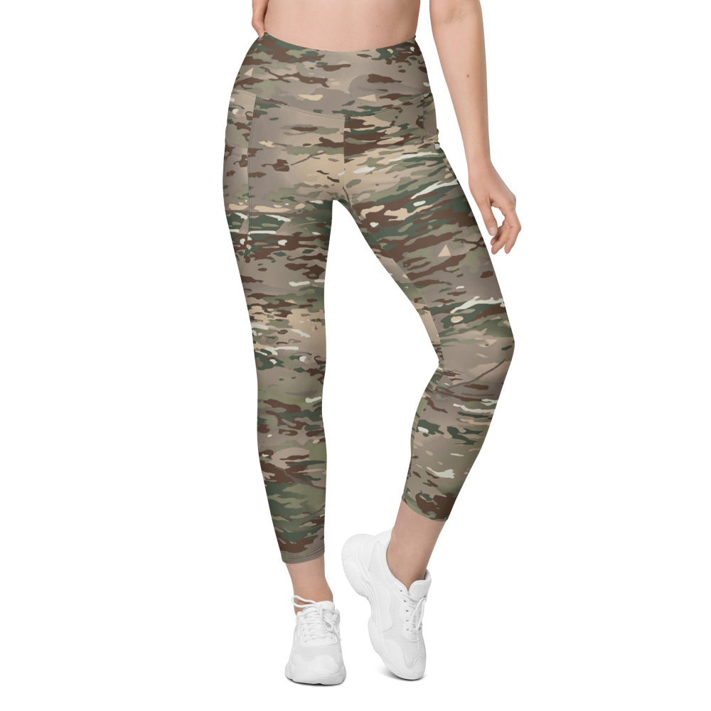 French Bariolage Multi Environnement (BME) CAMO Leggings with pockets - Womens With Pockets