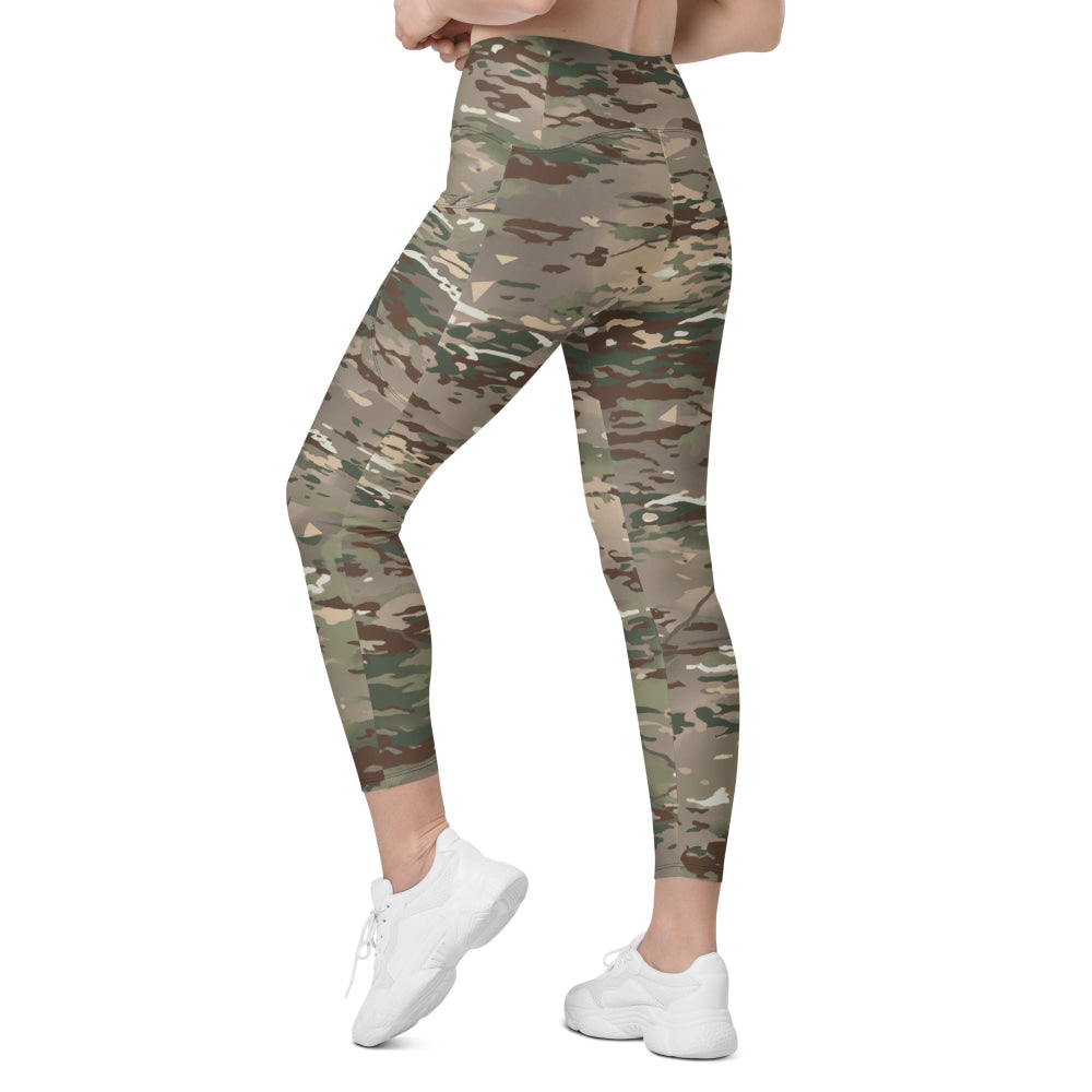 French Bariolage Multi Environnement (BME) CAMO Leggings with pockets - Womens With Pockets