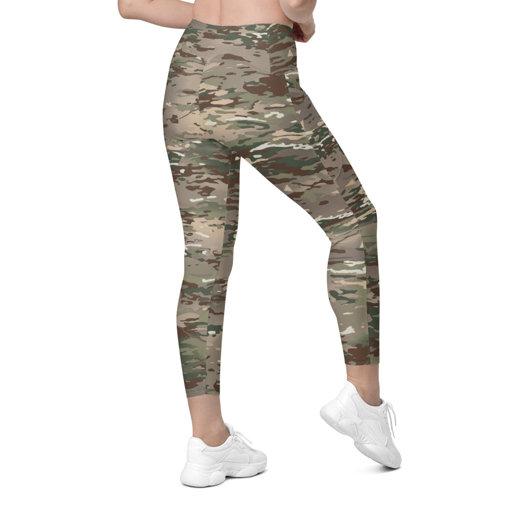 French Bariolage Multi Environnement (BME) CAMO Leggings with pockets - Womens With Pockets