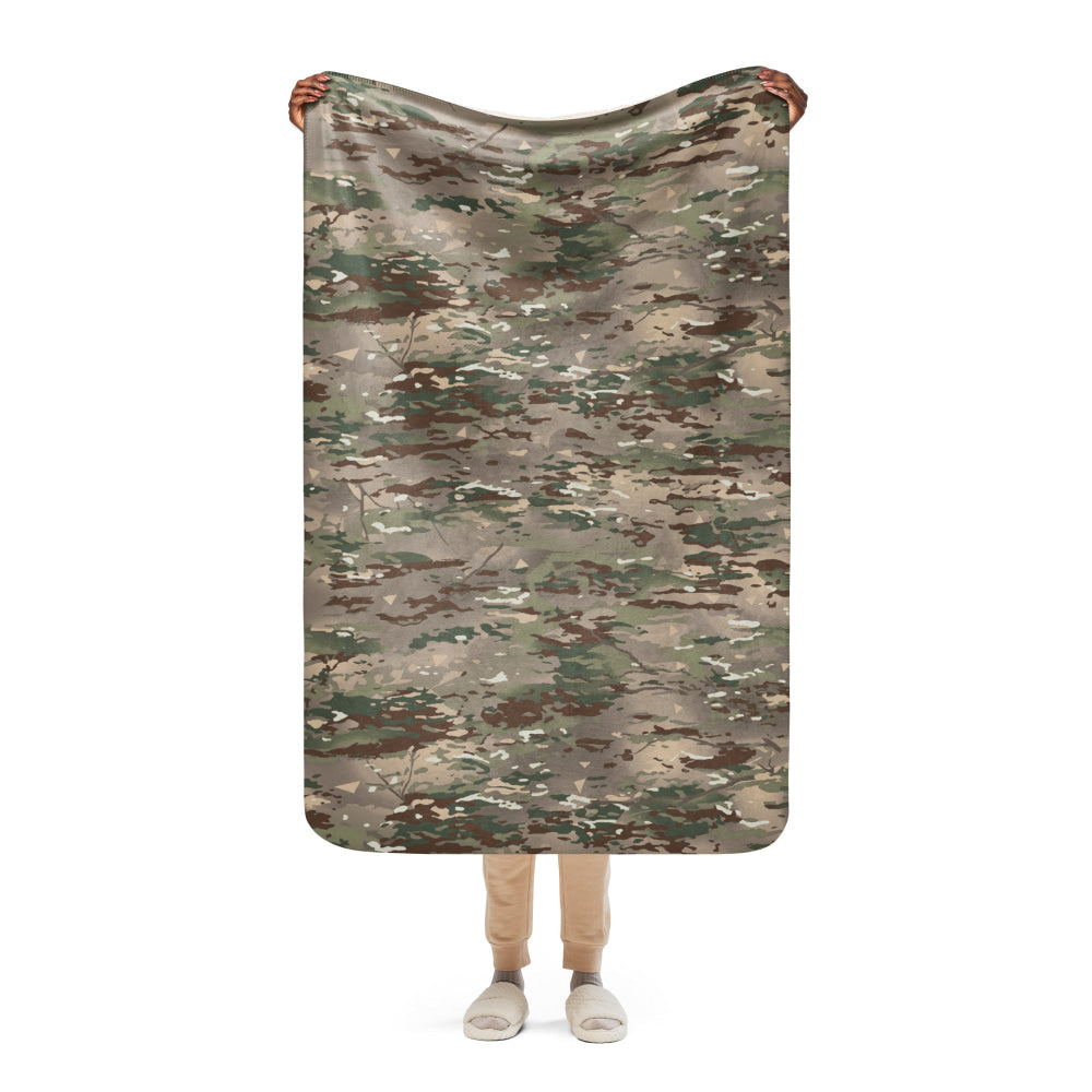 French Bariolage Multi Environnement (BME) CAMO Sherpa blanket - 37″×57″ - Blanket