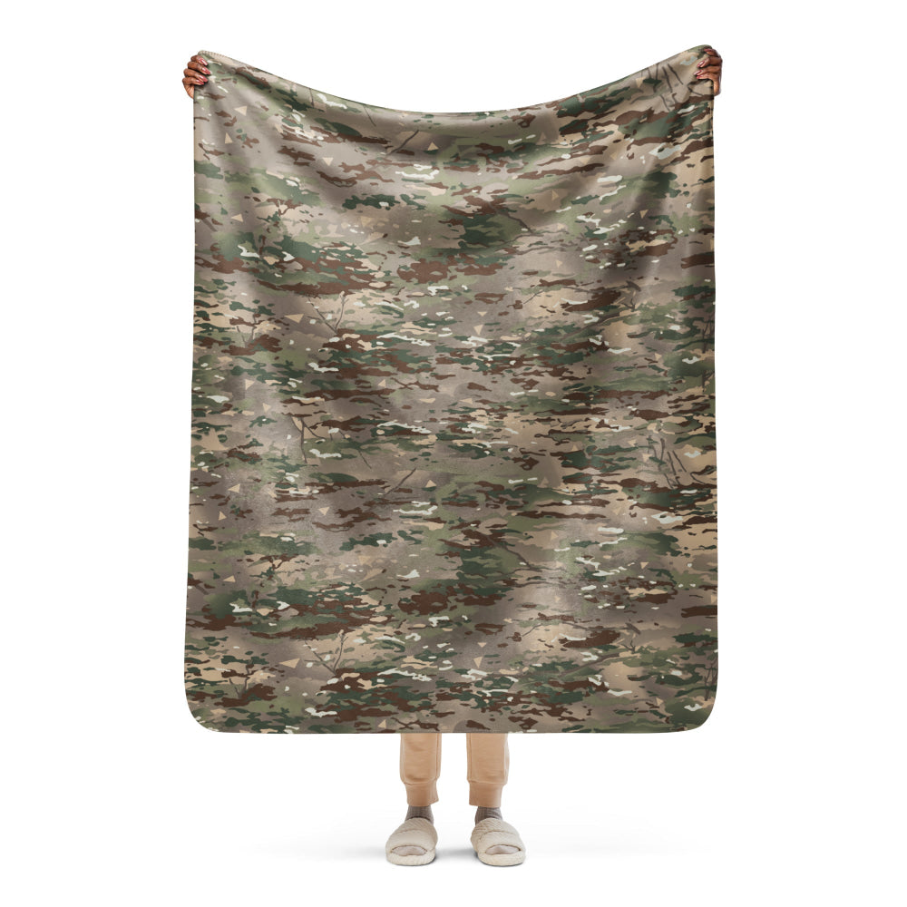 French Bariolage Multi Environnement (BME) CAMO Sherpa blanket - 50″×60″ - Blanket