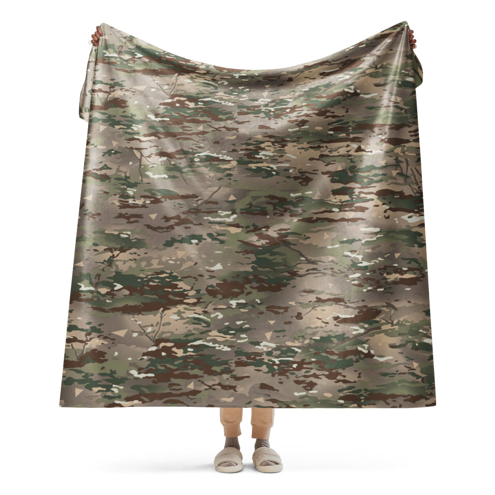 French Bariolage Multi Environnement (BME) CAMO Sherpa blanket - 60″×80″ - Blanket