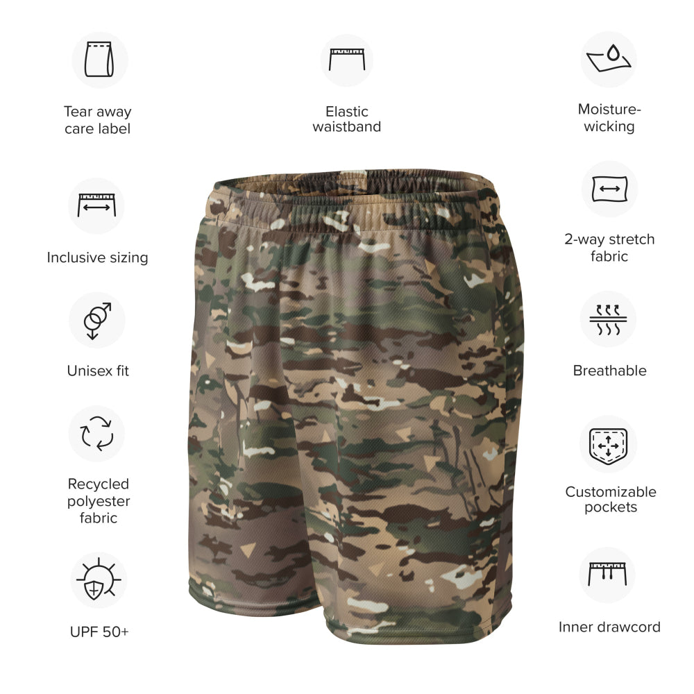 French Bariolage Multi Environnement (BME) CAMO Unisex mesh shorts - Mesh Shorts