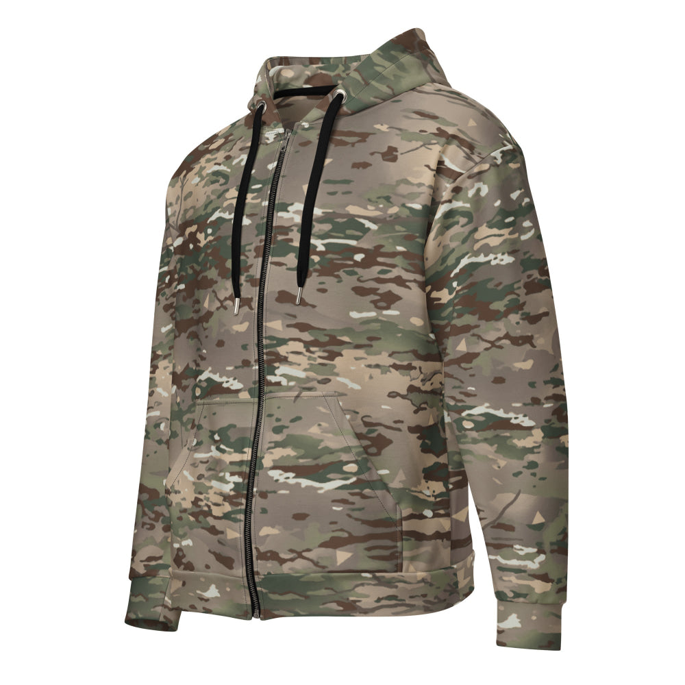 French Bariolage Multi Environnement (BME) CAMO Unisex zip hoodie - 2XS - Zip Hoodie