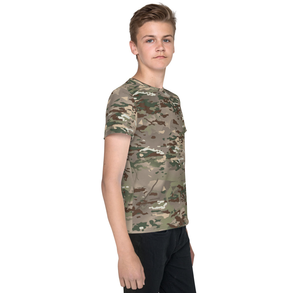 French Bariolage Multi Environnement (BME) CAMO Youth crew neck t-shirt - Crew Neck T-shirt