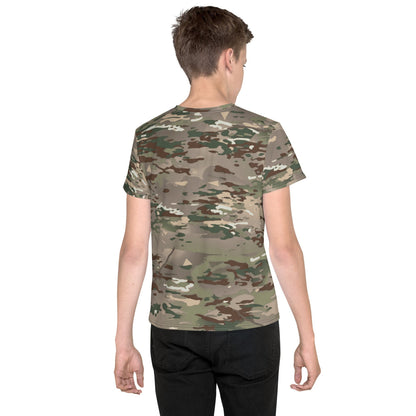 French Bariolage Multi Environnement (BME) CAMO Youth crew neck t-shirt - Crew Neck T-shirt