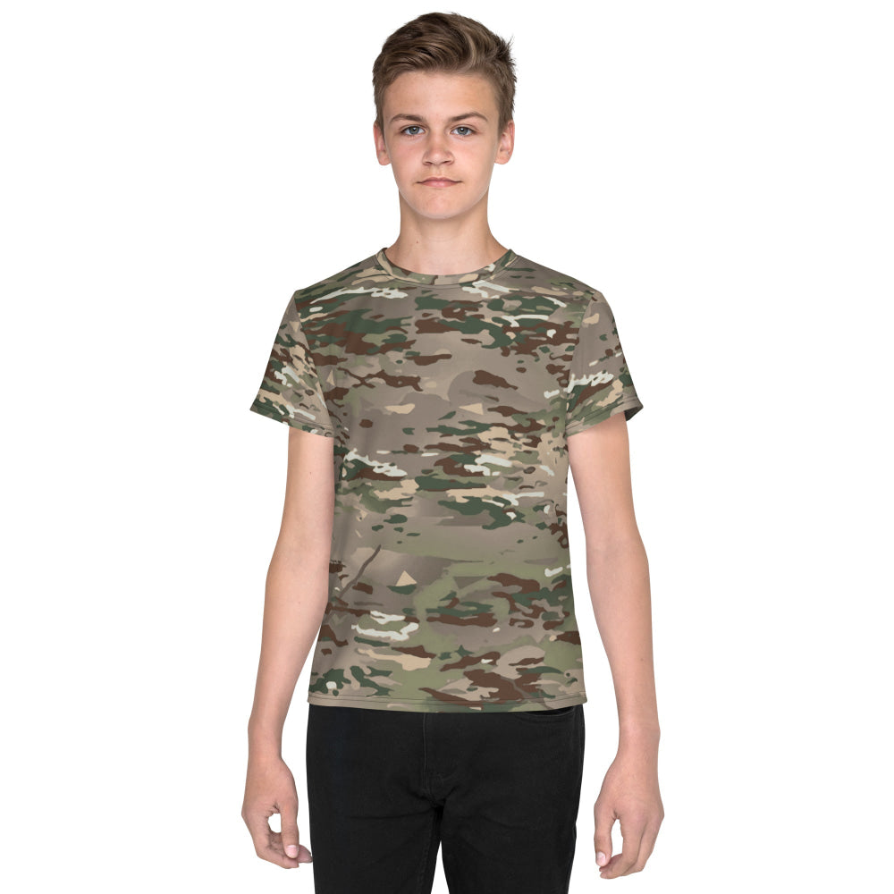 French Bariolage Multi Environnement (BME) CAMO Youth crew neck t-shirt - 8 - Crew Neck T-shirt