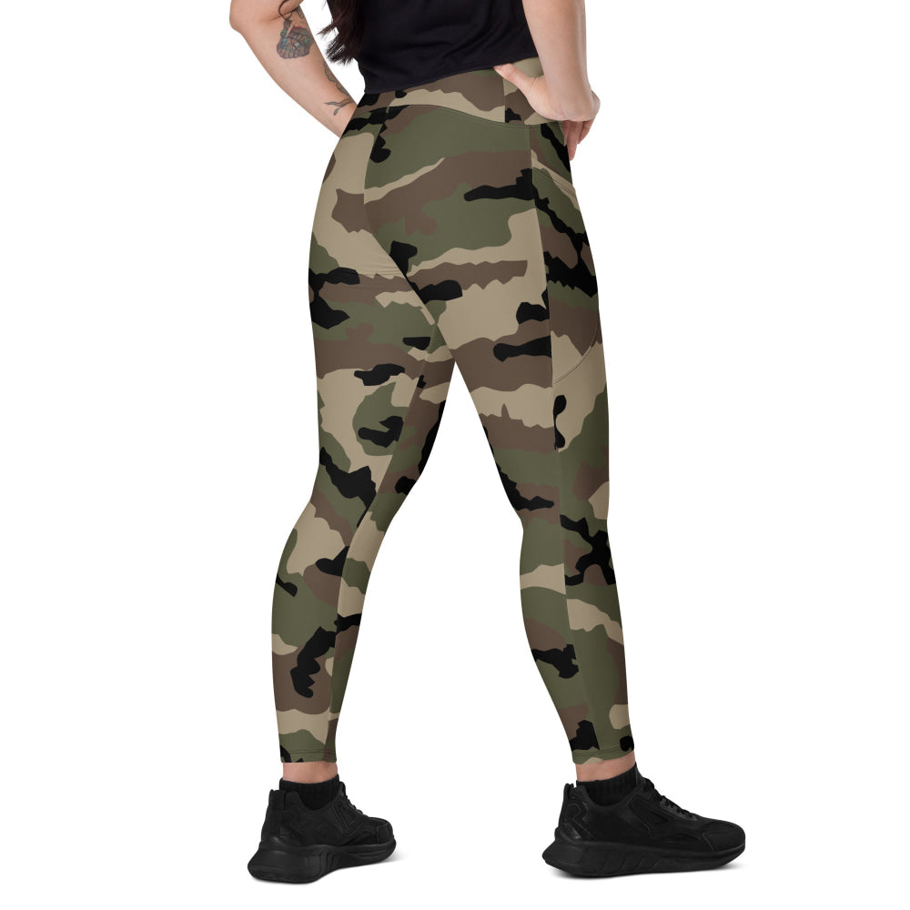 French Camouflage Centre-Europe (CCE) CAMO Leggings with pockets - 2XS - Womens With Pockets