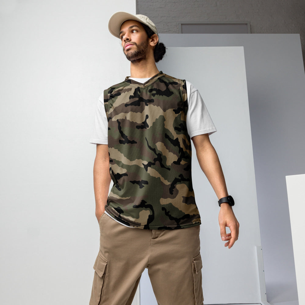 French Camouflage Centre-Europe (CCE) CAMO unisex basketball jersey - 2XS - Unisex Basketball Jersey