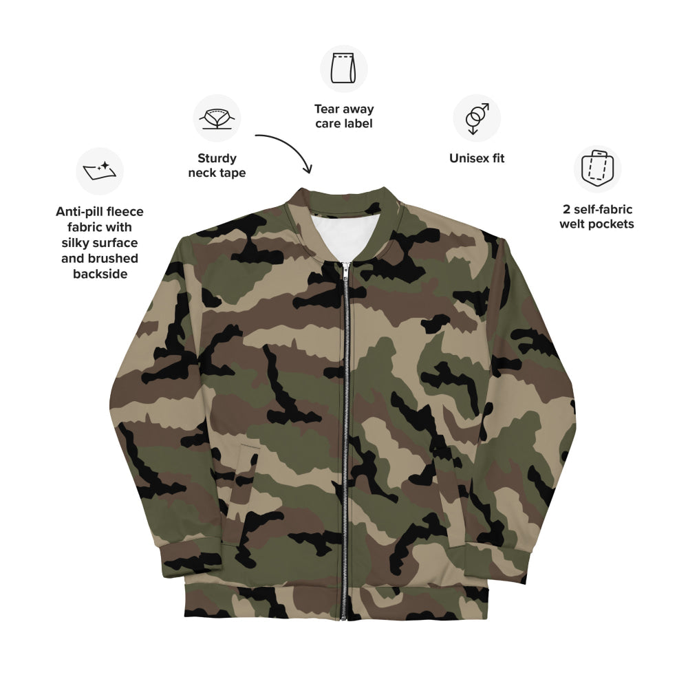 French Camouflage Centre-Europe (CCE) CAMO Unisex Bomber Jacket