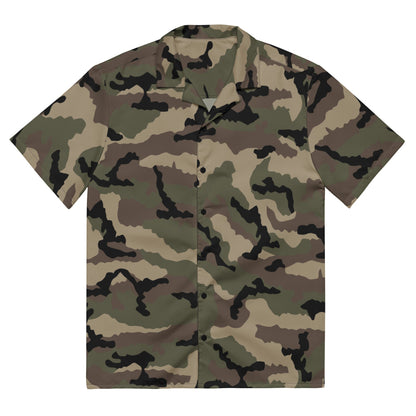 French Camouflage Centre-Europe (CCE) CAMO Unisex button shirt - 2XS - Button Shirt