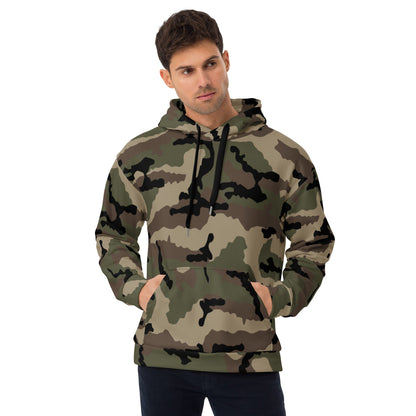 French Camouflage Centre-Europe (CCE) CAMO Unisex Hoodie - 2XS