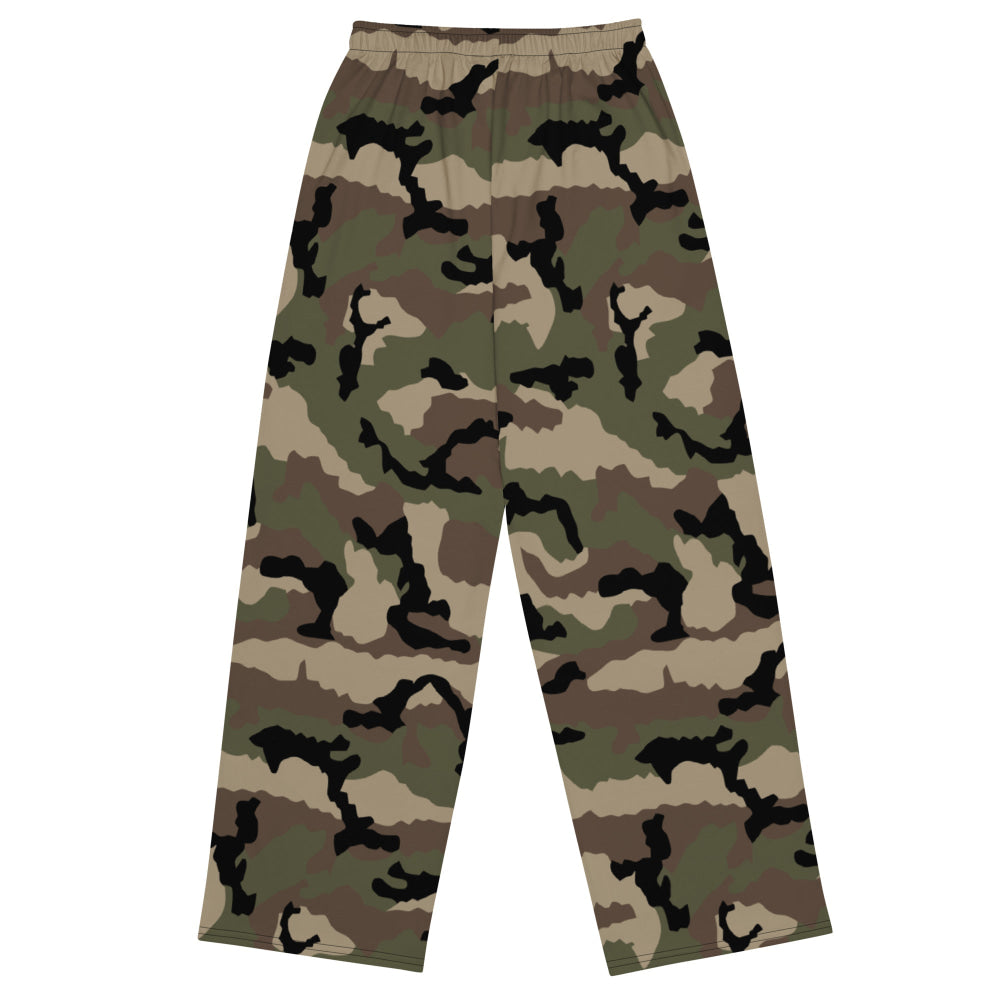 French Camouflage Centre-Europe (CCE) CAMO unisex wide-leg pants - Unisex Wide-Leg Pants