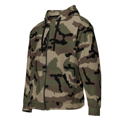 French Camouflage Centre-Europe (CCE) CAMO Unisex zip hoodie - 2XS - Zip Hoodie