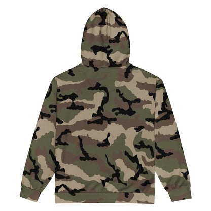 French Camouflage Centre-Europe (CCE) CAMO Unisex zip hoodie - Zip Hoodie