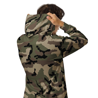 French Camouflage Centre-Europe (CCE) CAMO Unisex zip hoodie - Zip Hoodie