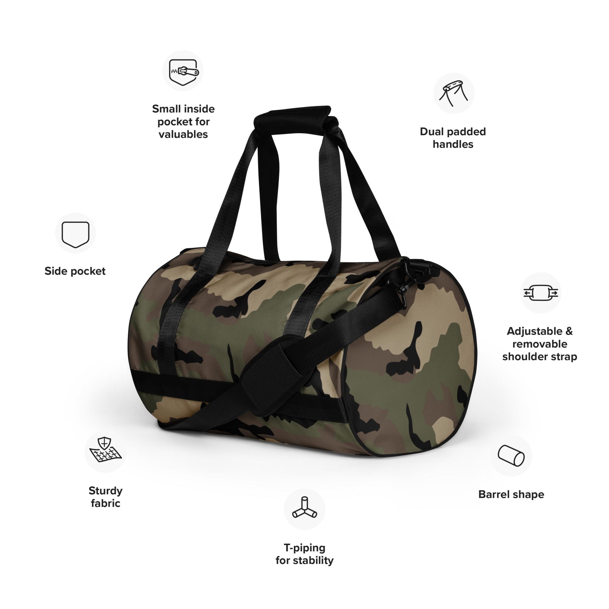 French CCE Woodland CAMO gym bag - Gym Bags