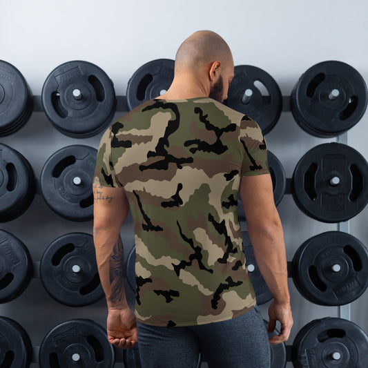 French CCE Woodland CAMO Mens Athletic T-shirt - T-Shirts