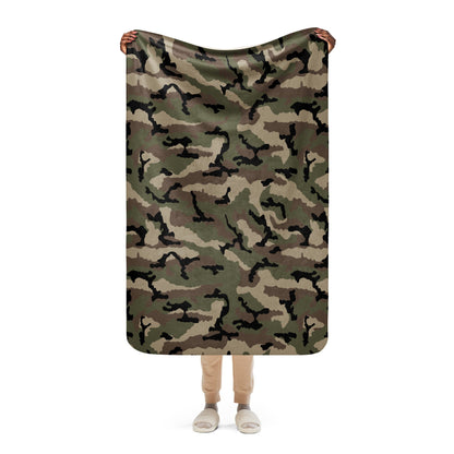 French CCE Woodland CAMO Sherpa blanket - 37″×57″ - Blankets
