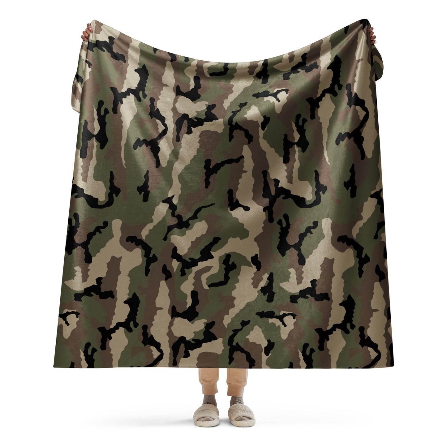 French CCE Woodland CAMO Sherpa blanket - 60″×80″ - Blankets