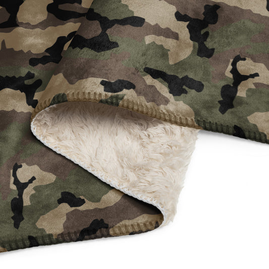 French CCE Woodland CAMO Sherpa blanket - Blankets