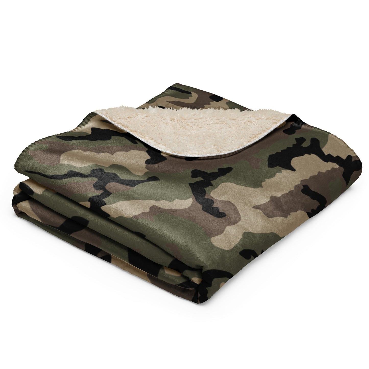French CCE Woodland CAMO Sherpa blanket - Blankets