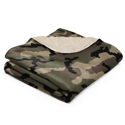 French CCE Woodland CAMO Sherpa blanket - Blankets
