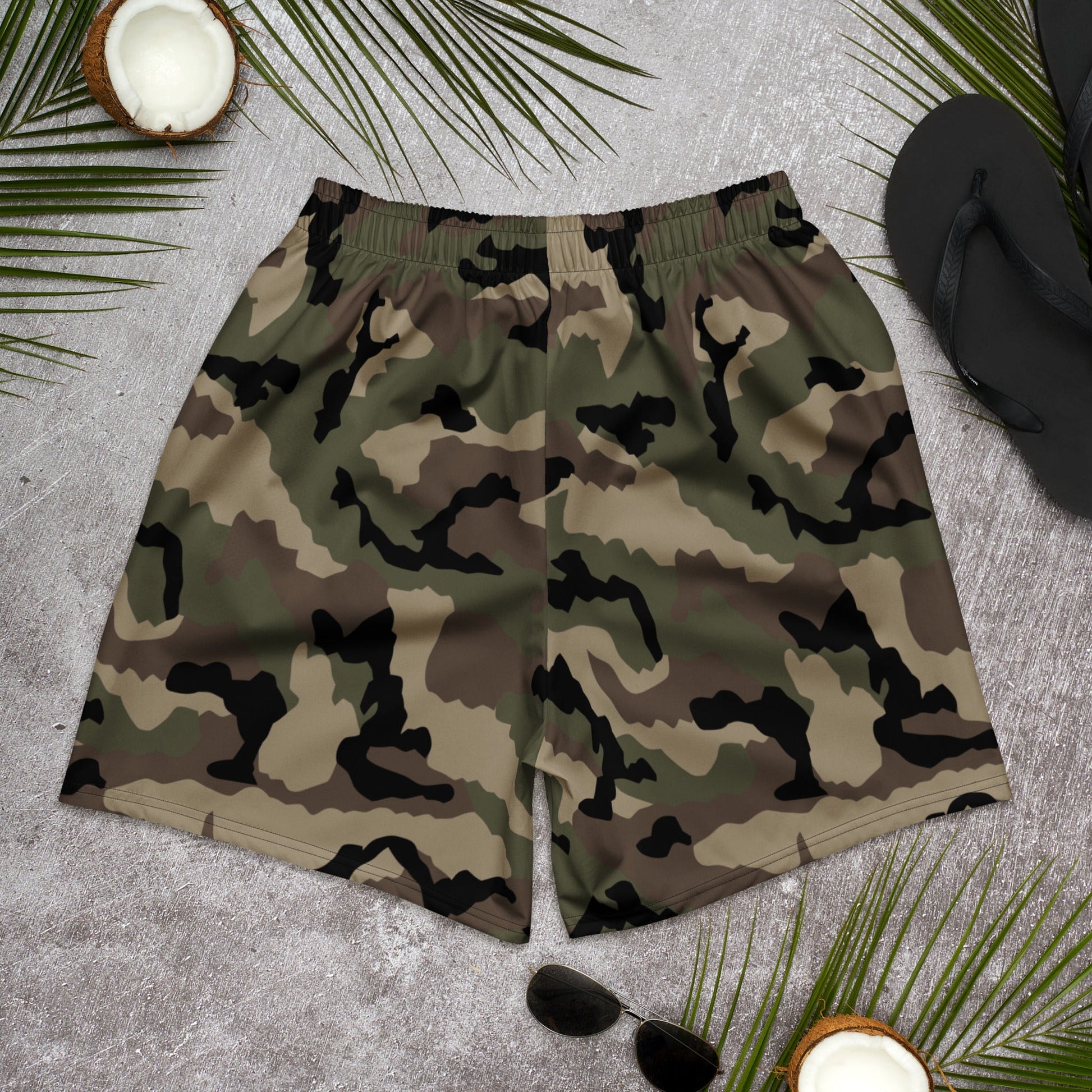 French CCE Woodland CAMO Unisex Athletic Long Shorts