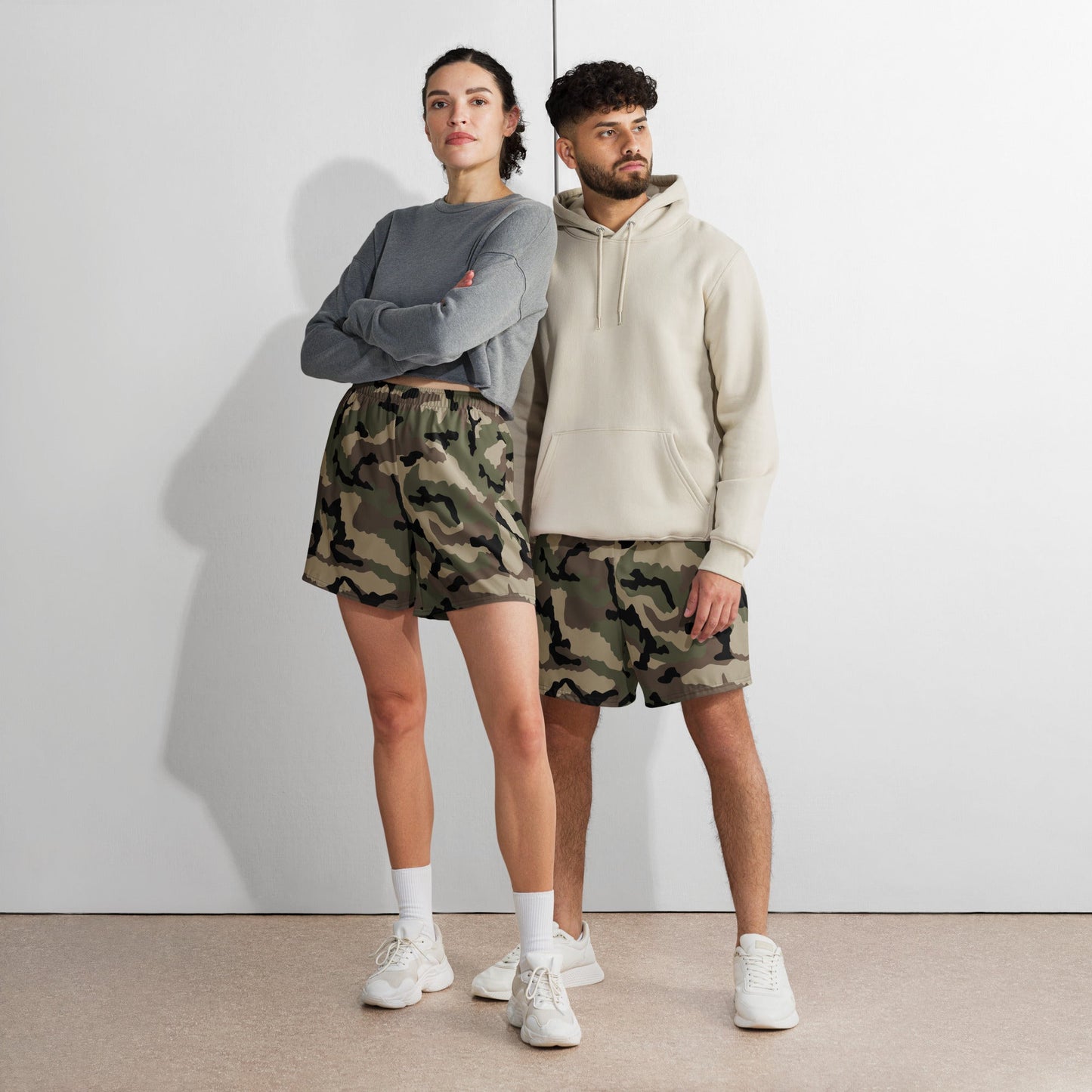 French CCE Woodland CAMO Unisex Athletic Long Shorts