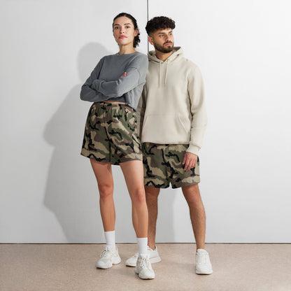 French CCE Woodland CAMO Unisex Athletic Long Shorts