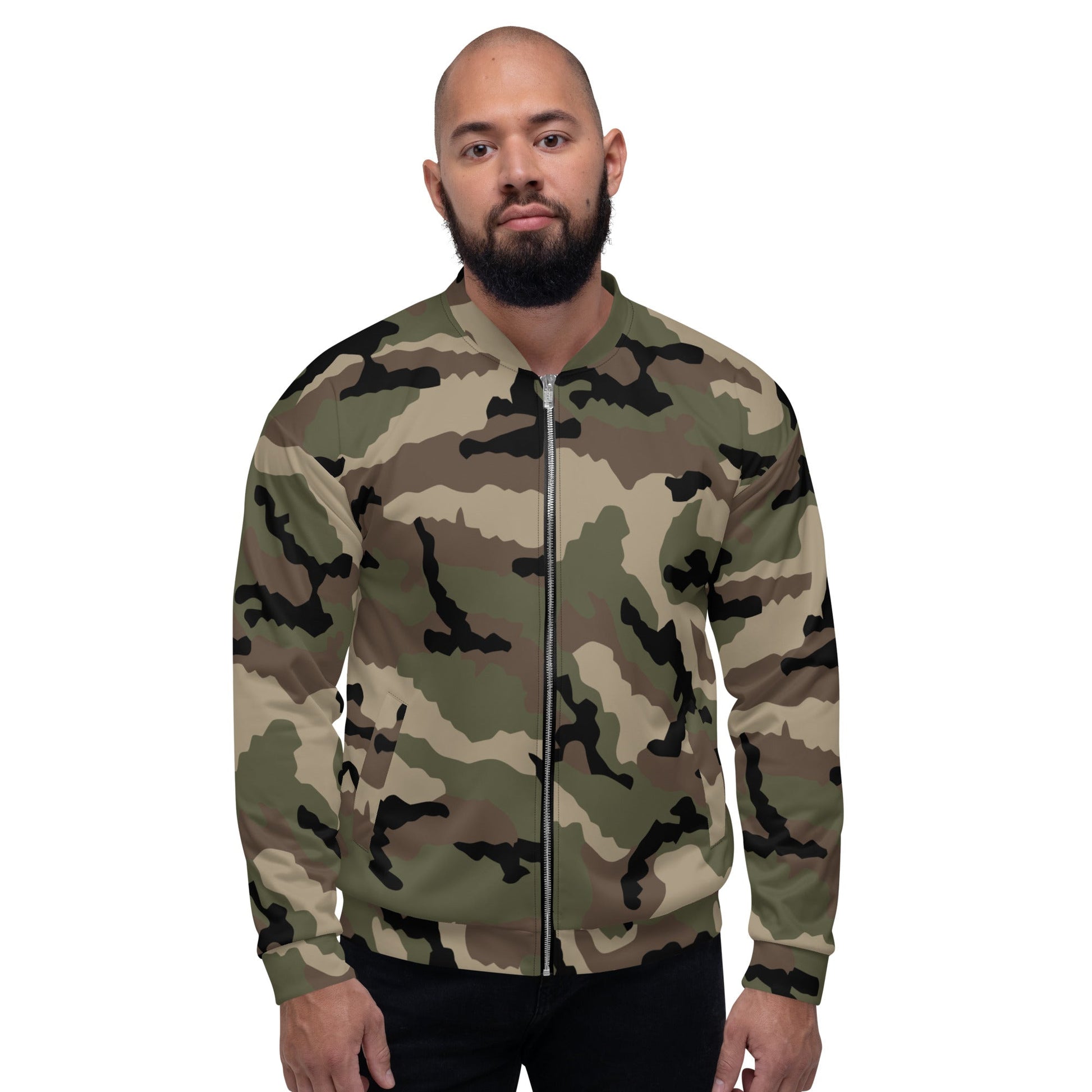 French CCE Woodland CAMO Unisex Bomber Jacket - Jackets
