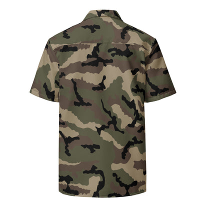 French CCE Woodland CAMO Unisex button shirt Button Shirts