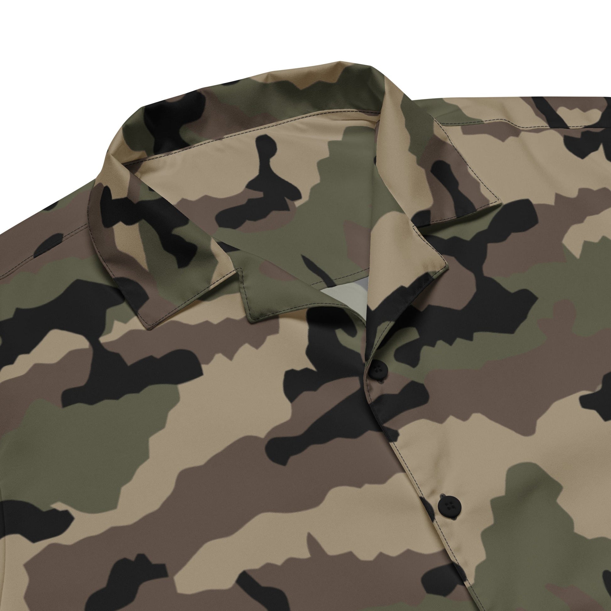 French CCE Woodland CAMO Unisex button shirt Button Shirts