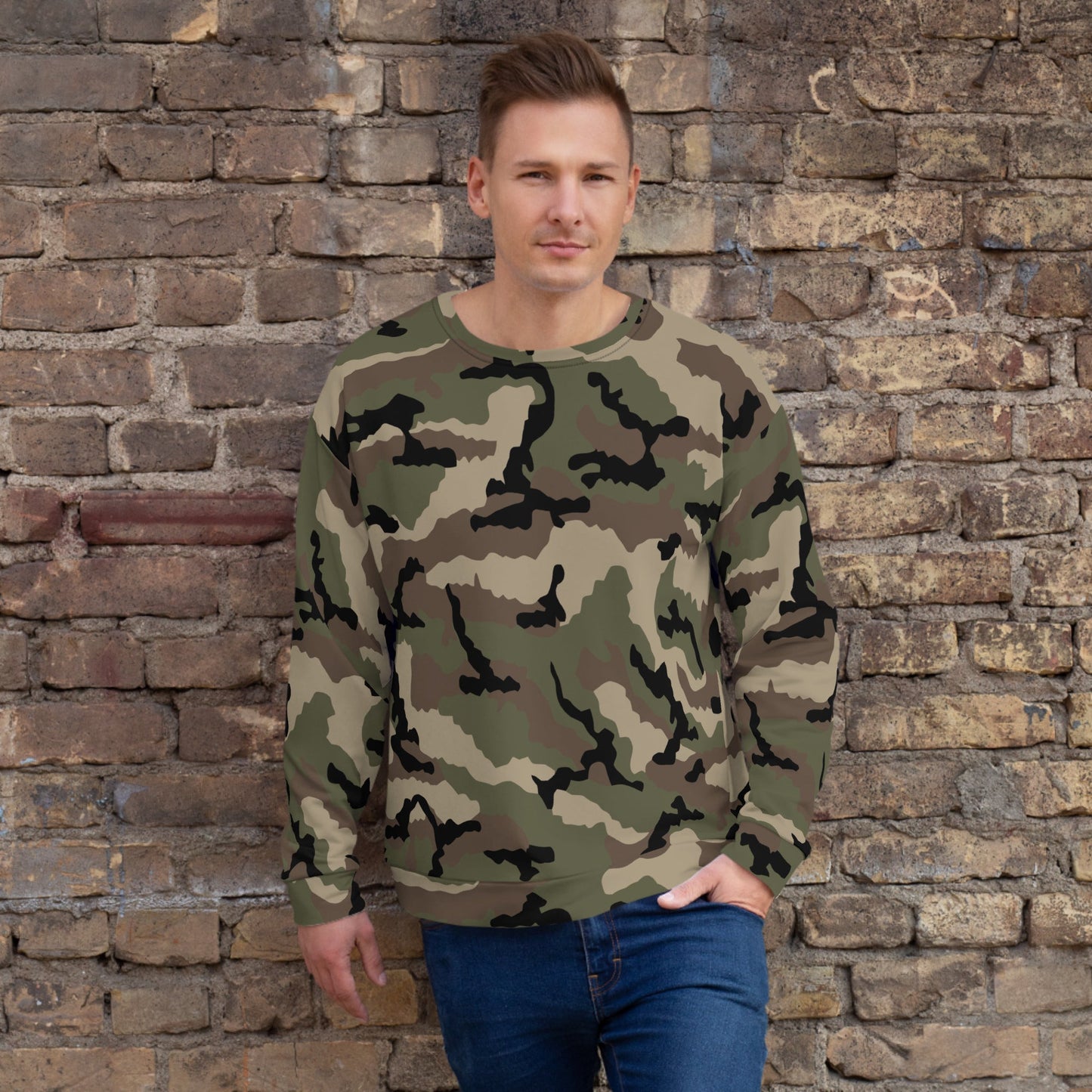 French CCE Woodland CAMO Unisex Sweatshirt - 2XS - Sweatshirts