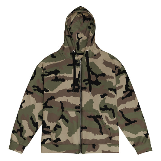 French CCE Woodland CAMO Unisex zip hoodie 2XS Zip Hoodies