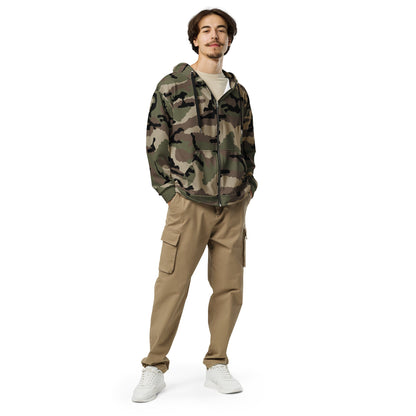 French CCE Woodland CAMO Unisex zip hoodie Zip Hoodies